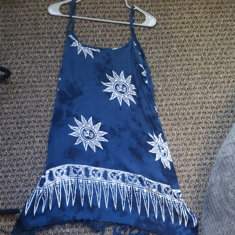 Swimsuit cover up with Zodiac sun design